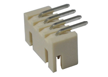 Branco fêmea do conector do encabeçamento do ângulo direito do encabeçamento do Pin da bolacha 4 do chapeamento de ouro