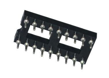 Conector redondo do encabeçamento do Pin reto do soquete 18P do furo 2.54mm IC 180 graus