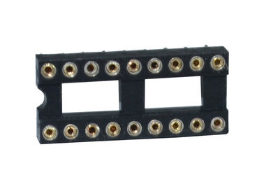 Conector redondo do encabeçamento do Pin reto do soquete 18P do furo 2.54mm IC 180 graus
