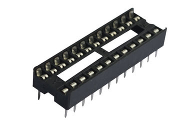 Soquete reto 2.54mm do circuito integrado do furo quadrado 24 conectores de Pin
