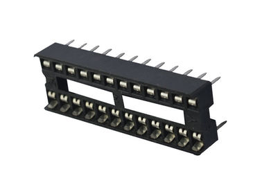 Soquete reto 2.54mm do circuito integrado do furo quadrado 24 conectores de Pin