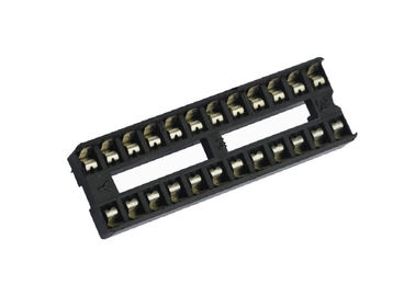 Soquete reto 2.54mm do circuito integrado do furo quadrado 24 conectores de Pin