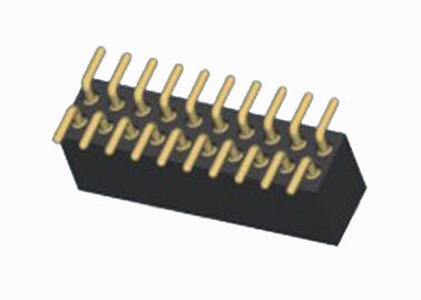 Fileira dupla do passo redondo de alta temperatura do conector 1.27mm do encabeçamento do Pin da fêmea