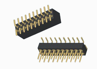Fileira dupla do passo redondo de alta temperatura do conector 1.27mm do encabeçamento do Pin da fêmea