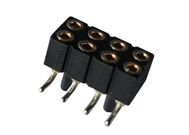 2.0mm fez à máquina em volta do bronze CuZn38Pb2 fêmea da altura 2.8mm do conector do encabeçamento do Pin