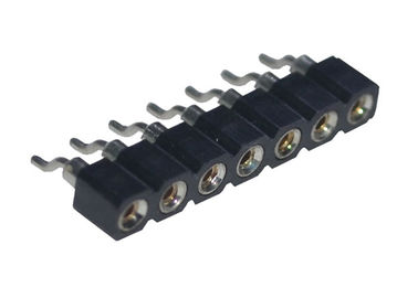 Tipo passo de SMT da fileira 2.54mm do conector redondo do encabeçamento do Pin da fêmea único horizontal