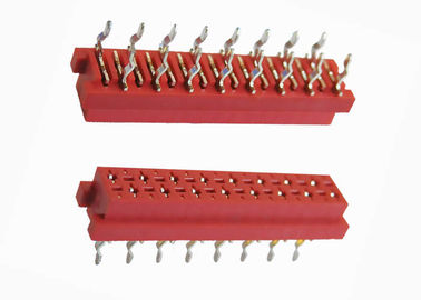 Do conector vermelho 16 do deslocamento da isolação de PBT passo fêmea do encabeçamento 2.54mm do Pin