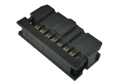 16 terminação de solda fêmea dos conectores de fita 2.54mm da placa de circuito do fio do Pin IDC