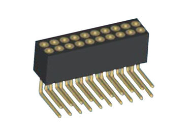 Pin fêmea do conector 20 da placa do PWB do ângulo direito do encabeçamento da fileira dobro de 1.27mm