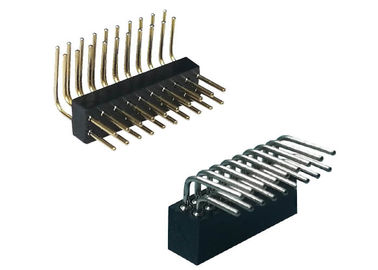 Pin fêmea do conector 20 da placa do PWB do ângulo direito do encabeçamento da fileira dobro de 1.27mm
