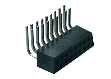 Pin fêmea do conector 20 da placa do PWB do ângulo direito do encabeçamento da fileira dobro de 1.27mm