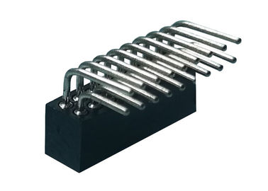 Pin fêmea do conector 20 da placa do PWB do ângulo direito do encabeçamento da fileira dobro de 1.27mm