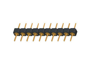 2.54mm com fileira do encabeçamento do Pin do furo a única tipo 10 conector do MERGULHO de 180 graus de Pin