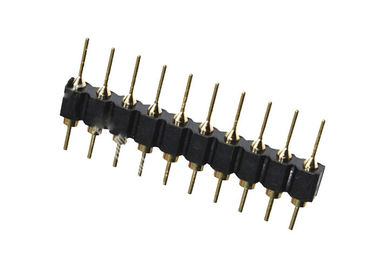 2.54mm com fileira do encabeçamento do Pin do furo a única tipo 10 conector do MERGULHO de 180 graus de Pin