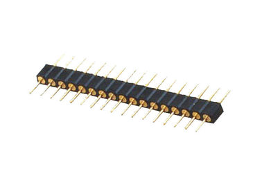 2.54mm com fileira do encabeçamento do Pin do furo a única tipo 10 conector do MERGULHO de 180 graus de Pin