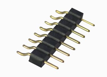 Montagem vertical SMT do Pin fileira masculina redonda horizontal 6 do conector do encabeçamento da única