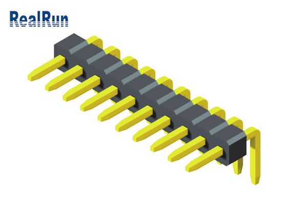 Conector do encabeçamento do ângulo direito do passo 10P de PA6T 1.0mm