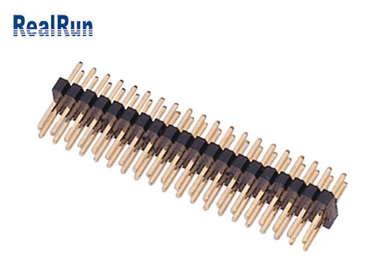 passo PA6T de 4P 0.75A 1.0mm com a fileira dobro do conector do encabeçamento do furo