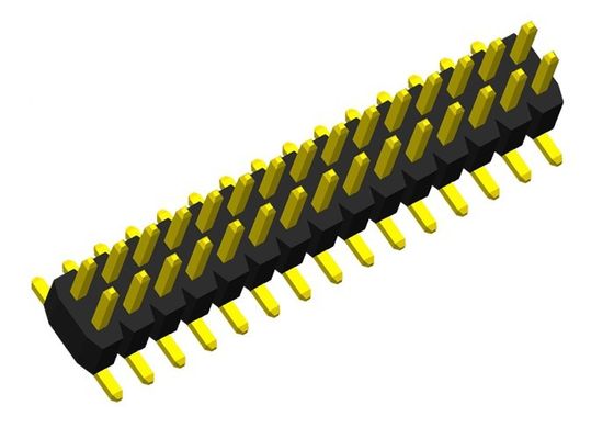 Fileira dupla 2x10P SMD Pin Header Connector de PA6T 1.0mm
