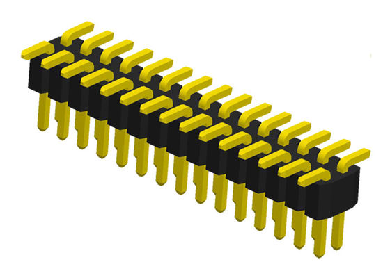 Fileira dupla 2x10P SMD Pin Header Connector de PA6T 1.0mm