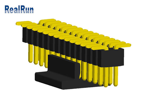 Fileira dupla Pin Header do passo PA6T UL94V-0 de SMT 0.75A 1.0mm