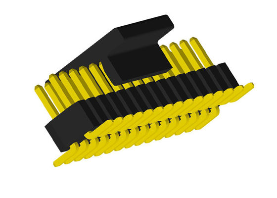 Fileira dupla Pin Header do passo PA6T UL94V-0 de SMT 0.75A 1.0mm