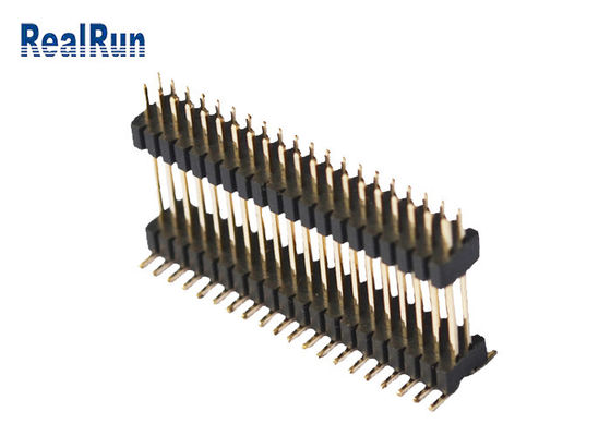 Isolador Pin Header Connector da dupla camada 40P PA6T 1.0*1.5mm