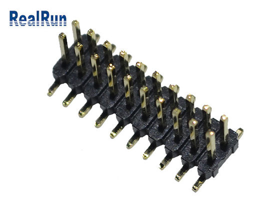 Conector vertical duplo do encabeçamento da montagem da fileira 20P 500VAC 1.27mm SMD