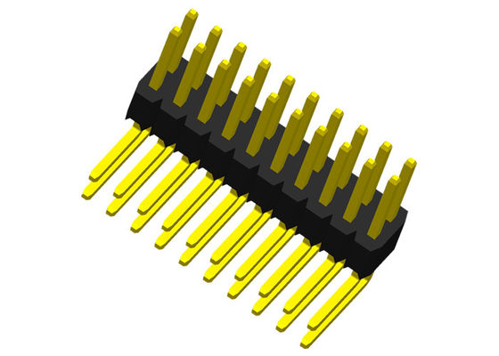 Ângulo direito 1.27mm UL94V-0 através do conector PA6T do PWB do furo
