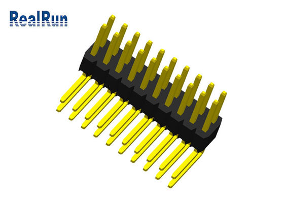 Ângulo direito 1.27mm UL94V-0 através do conector PA6T do PWB do furo