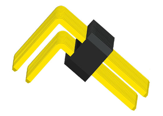 Ângulo direito 1.27mm UL94V-0 através do conector PA6T do PWB do furo