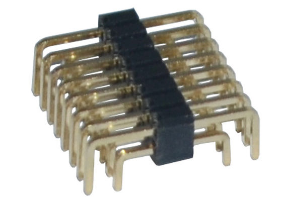 Tipo passo de U de Pin Header 1.27mm da fileira do dobro de PA6T 80P