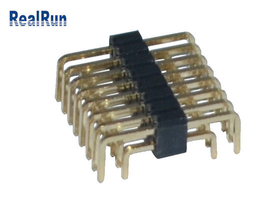 Tipo passo de U de Pin Header 1.27mm da fileira do dobro de PA6T 80P