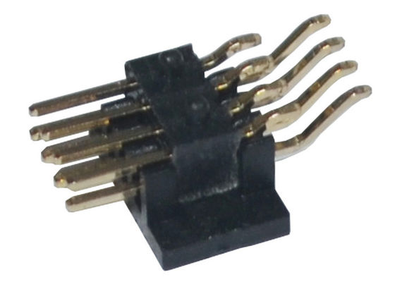 ângulo direito SMT PA6T Pin Header chapeado ouro 500VAC de 1.27mm