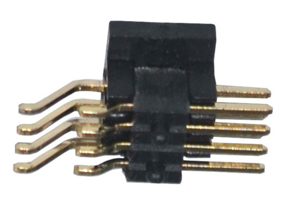 ângulo direito SMT PA6T Pin Header chapeado ouro 500VAC de 1.27mm