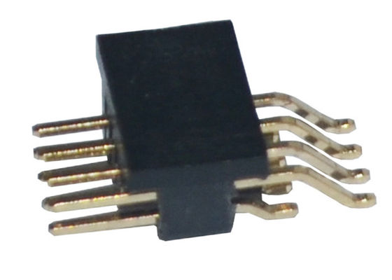 ângulo direito SMT PA6T Pin Header chapeado ouro 500VAC de 1.27mm