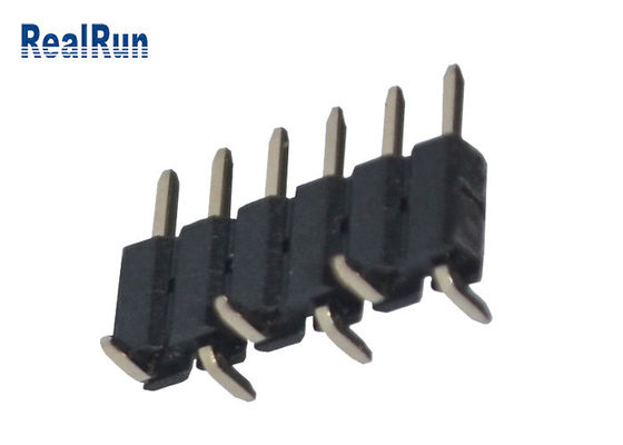 Fileira Pin Header 6pin Tin Plating do passo PA6T de SMT 2.0mm única