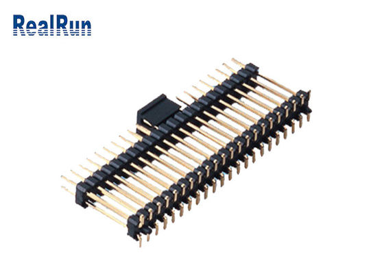 Conector plástico duplo UL94V-0 do PWB 44pin do passo 2.0mm