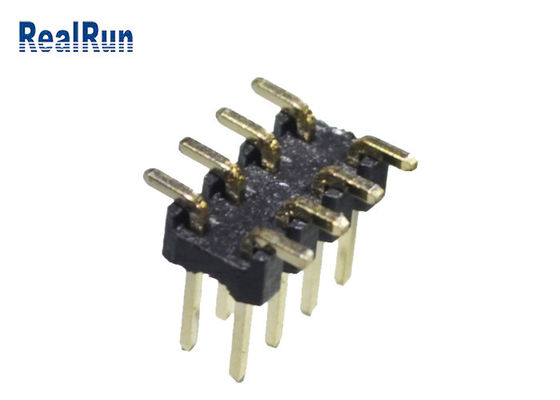 Passo preto PA6T 12 Pin Pcb Connector Dual Row de 2.0mm