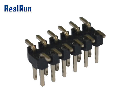 Passo preto PA6T 12 Pin Pcb Connector Dual Row de 2.0mm