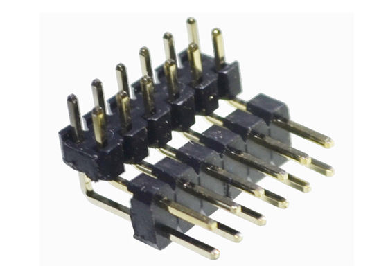 Passo plástico 2A de Pin Header 2.0mm do ângulo direito de PBT PA6T