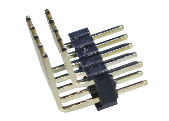 UL 94V-0 do conector do PWB da fileira do dobro do ângulo direito PBT 10pin