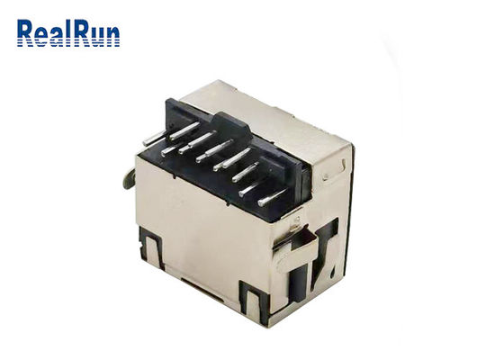 Conector Jack 500VAC do bronze de fósforo RJ45 de LCP UL94V-0 com protetor