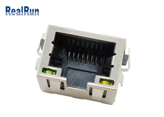 Conector Jack 500VAC do bronze de fósforo RJ45 de LCP UL94V-0 com protetor
