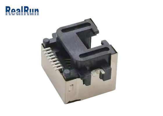Soquete LCP UL94V-0 do conector de Shell 1000VAC SMT 8pin Rj45 do metal