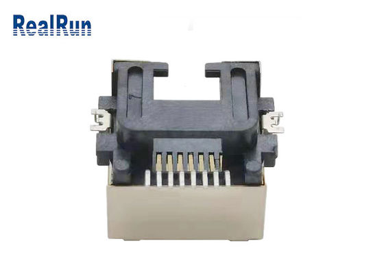 Soquete LCP UL94V-0 do conector de Shell 1000VAC SMT 8pin Rj45 do metal