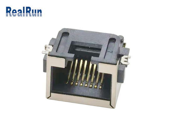 Soquete LCP UL94V-0 do conector de Shell 1000VAC SMT 8pin Rj45 do metal