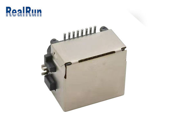Soquete LCP UL94V-0 do conector de Shell 1000VAC SMT 8pin Rj45 do metal