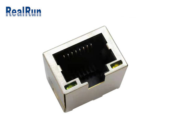 Liga de cobre portuária do conector do PWB de PA46 1 Rj45 Jack modular RJ45