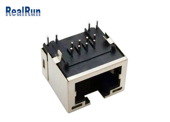 Liga de cobre portuária do conector do PWB de PA46 1 Rj45 Jack modular RJ45